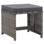 Vidaxl tabourets de jardin 2 pcs et coussins rsine tresse anthracite