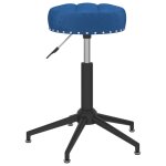 Vidaxl tabouret de massage pivotant bleu velours