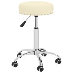 Vidaxl tabouret de massage pivotant crme tissu