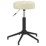 Vidaxl tabouret de massage pivotant crme velours