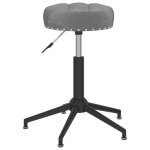 Vidaxl tabouret de massage pivotant gris fonc velours