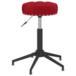 Vidaxl tabouret de massage pivotant rouge bordeaux velours