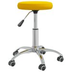 Vidaxl tabouret de massage velours jaune moutarde