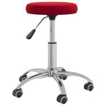 Vidaxl tabouret de massage velours rouge bordeaux