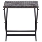 Vidaxl tabouret pliable rsine tresse marron