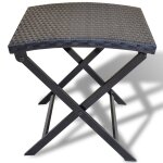 Vidaxl tabouret pliable rsine tresse noir