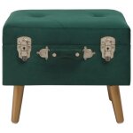 Vidaxl tabouret de rangement 40 cm vert velours