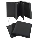 Vidaxl tabouret de rangement pliable noir similicuir