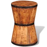 Vidaxl tabouret sablier bois de manguier brut
