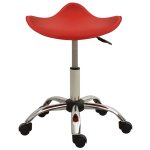 Vidaxl tabouret de salon et spa rouge similicuir