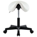 Vidaxl tabouret de travail blanc similicuir