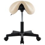 Vidaxl tabouret de travail crme similicuir