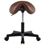 Vidaxl tabouret de travail marron similicuir