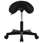 Vidaxl tabouret de travail noir similicuir
