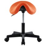 Vidaxl tabouret de travail orange similicuir