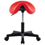 Vidaxl tabouret de travail rouge similicuir