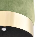 Vidaxl tabouret vert moutarde et dor velours