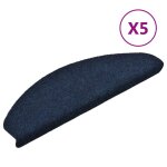 Vidaxl tapis autoadhsifs de marches 5 pcs bleu 65x21x4 cm aiguillet