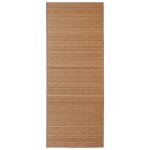 Vidaxl tapis en bambou 100 x 160 cm marron