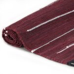 Vidaxl tapis chindi coton tiss� � la main 200 x 290 cm bordeaux