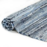 Vidaxl tapis chindi tiss� � la main denim 200x290 cm bleu