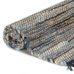 Vidaxl tapis chindi tiss� � la main denim jute 160x230 cm multicolore