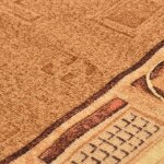 Vidaxl tapis de couloir support de gel beige 67x400 cm