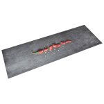 Vidaxl tapis de cuisine lavable poivre 60x300 cm