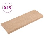 Vidaxl tapis d'escalier 15 pcs tissu aiguilleté 65x25 cm marron Vidaxl tapis d'escalier 15 pcs tissu aiguilleté 65x25 cm marron