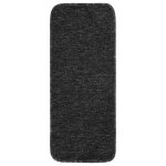 Vidaxl tapis d'escalier antidrapants 15 pcs 60x25 cm anthracite