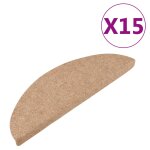 Vidaxl tapis d'escalier autocollants 15 pcs 56x20 cm beige Vidaxl tapis d'escalier autocollants 15 pcs 56x20 cm beige