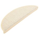 Vidaxl tapis d'escalier autocollants 15 pcs 56x20 cm crme
