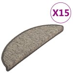 Vidaxl tapis d'escalier autocollants 15 pcs 65x25 cm anthracite