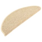 Vidaxl tapis d'escalier autocollants 15 pcs 65x25 cm beige