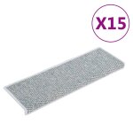 Vidaxl tapis d'escalier autocollants 15 pcs 65x25 cm bleu