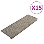 Vidaxl tapis d'escalier autocollants 15 pcs 65x25 cm gris et beige Vidaxl tapis d'escalier autocollants 15 pcs 65x25 cm gris et beige