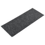 Vidaxl tapis d'escalier autocollants rectangulaire 15 pcs 60x25cm gris