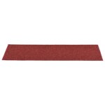 Vidaxl tapis d'escalier autocollants rectangulaire 15pcs 76x20cm rouge