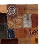 Vidaxl tapis Étiquette en cuir véritable de jeans 160 x 230 cm marron Vidaxl tapis Étiquette en cuir véritable de jeans 160 x 230 cm marron