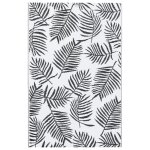 Vidaxl tapis d'extrieur blanc et noir 120x180 cm pp