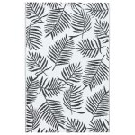 Vidaxl tapis d'extrieur blanc et noir 80x150 cm pp