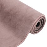 Vidaxl tapis fausse fourrure de lapin 200x300 cm vieux rose
