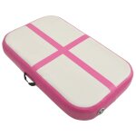 Vidaxl tapis gonflable de gymnastique avec pompe 60x100x10 cm pvc rose