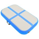 Vidaxl tapis gonflable de gymnastique avec pompe 60x100x20 cm pvc bleu
