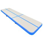 Vidaxl tapis gonflable de gymnastique avec pompe 800x100x15cm pvc bleu