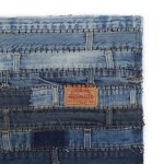 Vidaxl tapis jeans patchwork 120 x 170 cm denim bleu