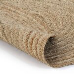 Vidaxl tapis jute tress 120 cm rond