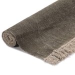 Vidaxl tapis kilim coton 120 x 180 cm taupe