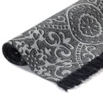 Vidaxl tapis kilim coton 160 x 230 cm avec motif gris Vidaxl tapis kilim coton 160 x 230 cm avec motif gris