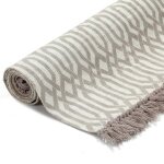 Vidaxl tapis kilim coton 160 x 230 cm avec motif taupe Vidaxl tapis kilim coton 160 x 230 cm avec motif taupe